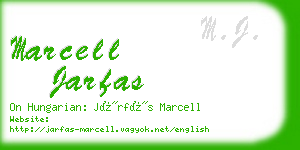 marcell jarfas business card